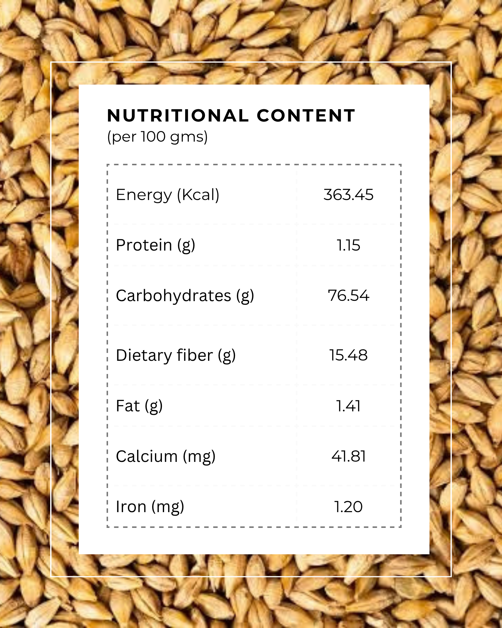 Barley (Jau) Flour product information